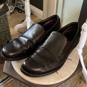Prada Men's Brown Leather Slip On Loafers Square Toe Size 12 Us